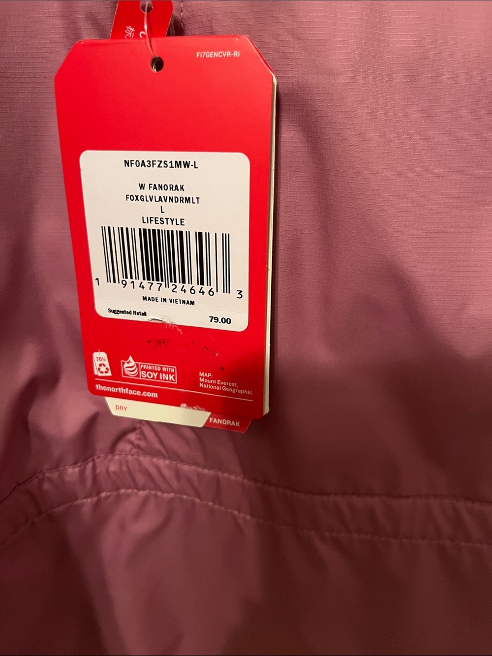 NWT North Face Pullover Windbreaker - Picture 3 of 4